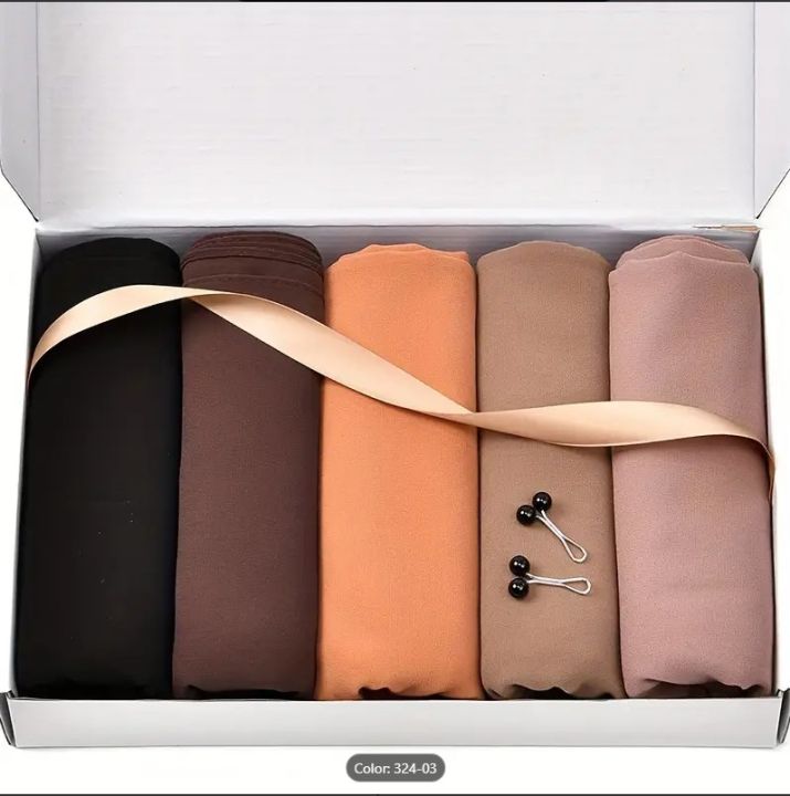 Pack%20of%205%20chiffon%20hijab%20scarf%20stoller%20/%20Plain%20Chiffon%20Goergett%20Hijab%20Staller%20For%20Girls%20and%20Women's%20-%20Image%209