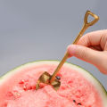 1/4Pcs Stainless Steel Spade Spoon Creative Retro Dessert Watermelon Spoon Tip And Square Shovel Ice Cream Tip Spoon. 