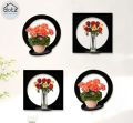 Round square Wall Shelf, Wall Shelves, Wooden Wall Shelf For kids, girls, bed room, Laser cut floating Shelf. 