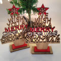 Xmas Tree Ornament Festival English Letter Merry Christmas Tree Home Decoration. 