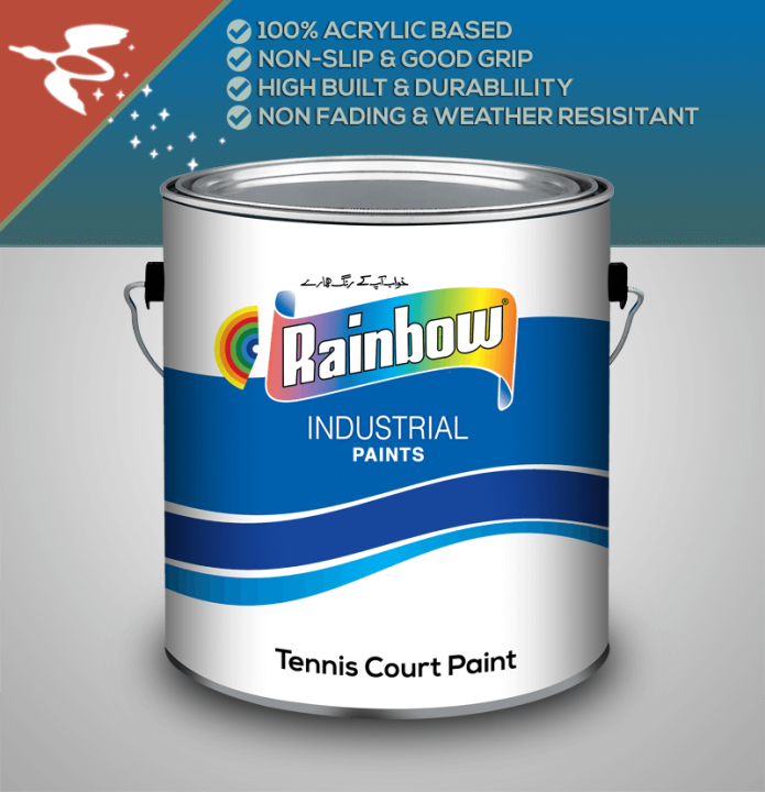 Rainbow Tennis Court Paint Gallon (3.64 Liters)