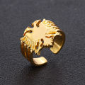 European Albania Eagle Ring gold silver color Double Headed Eagle Finger Ring Jewelry Ethnic Ornament Party Birthday Jewelry. 