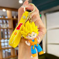 Dragon Ball Keychain PVC Cartoon Anime Figure Trunks Son Goku Piccolo Buu Vegeta Action Figures Key Chain Keyring Bag Pendant. 