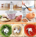 Hand chopper Manual Food Chopper, 1500ML Speedy Chopper with 3 Curved Stainless Steel Blades, Handheld Vegetable Chopper/Mincer/Blender to Chop Fruits Onions/Nuts/Ginger/Herbs/Garlics/Vegetables. 