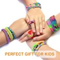 Rainbow Loom Case For creating beautiful bracelets | 8 different bands collection |  1 Bag S Clip | 1 small Crochet Hook | 1 sling short | beautiful Combination for both girls and Boys. 