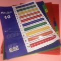ELITE 10 DIVIDERS FOR BINDERS SEPERATORS OFFICE FILES SET (1 PACK 10 PCS) PLASTIC filing. 