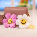 15cm Cute Smiley Flower Pendant Japanese Style Plush Toy Kawaii Flowers Doll Bag Pendant Keychain Home Decor Gifts Child Girl. 