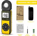 HOLDPEAK HP-881D Digital Light Meter/Illuminance, Sensor Head Rotate 270 Degrees, with MAX/MIN Hold, Backlight, Data Hold & Data Storage, Lux/FC(1-400,000 Lux, 1-40,000 FC) Lumen Meter. 
