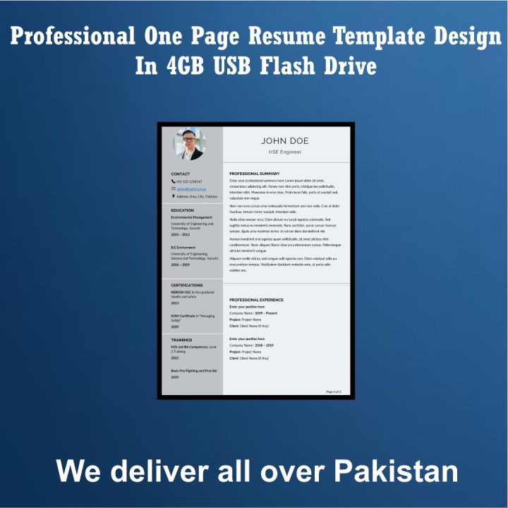 USB Flash Drive - 15 Resume Template in 4GB Flash Drive