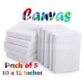 Pack Of 5 PCS - Canvas Board - 10x12 Best For Acrylic & Oil Paints. 