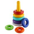 Stacking Rainbow Ring Toy Montessori Plastic Circle Pyramid Stack Sort Tower. 