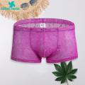 Green Home Men Underwear Low-rise Floral Texture Lace Shorts Panties. 