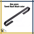 HB One Piece Customize, Heavy Duty Wall Mount Toilet Washroom Bathroom Towel Bar Stand, Towel Rack Black color. 