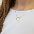 Silver/Golden Simple Single Ring Pendant Necklace/Chocker for Girls/Women. 