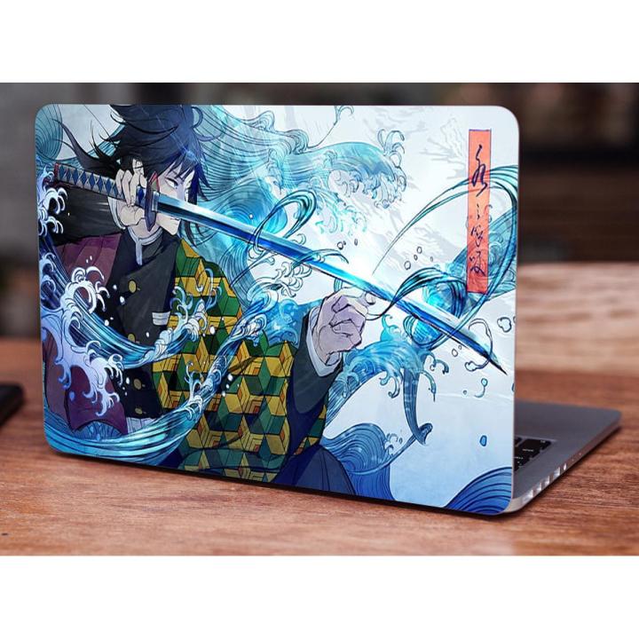 Anime, Demon Slayer, Kimetsu no Yaiba, Giyuu Tomioka Laptop Skin Vinyl Sticker Decal, 12 13 13.3 14 15 15.4 15.6 inch Laptop Skin Sticker Cover Art Decal Protector Fits All Laptops