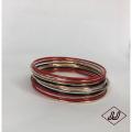 Metal Bangles  Black & red bangles set(12 bangles). 