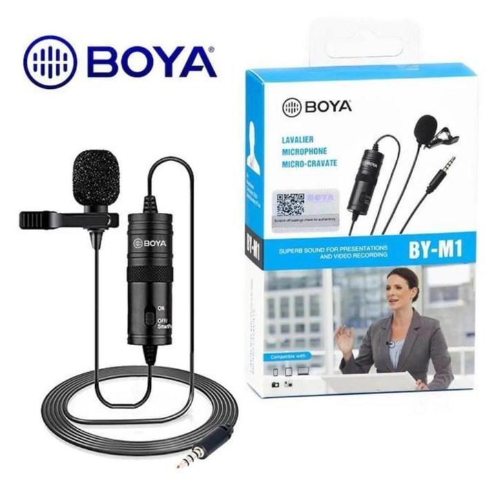 Original Boya BY-M1 Professional Collar Microphone 3.5mm Audio Video Record Lavalier / Best Price IN Pakistan /  For All Devices
