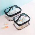 Cosmetic Bag Transparent Cosmetic Bag Women Zipper Clear Makeup Bags Beauty Case Make Up Organizer Storage Pink - 1Pc. 