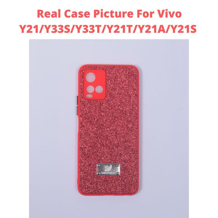 Premium Trendy Bling Mobile Phone Case for Vivo_ Y21/ Y33S/ Y33T/ Y21T/ Y21A/ Y21S Shiny Girls Mobile Back Case/Cover Protective Camera Cover Soft TPU Silicone Shockproof - Multicolor