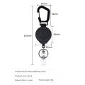 4 Pack Retractable Keychain, Badge Holders, Badge Reel with 23.6Inch Retractable Cord, Multitool Carabiner Key Chain Durable Easy Install. 