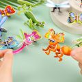 10pcs Early Learning Toys Funny Insect Paper Jigsaw Puzzles 3D Cognition DIY Handmade Paper Card Paper Insect Cartoon Insect Paper Mode Kids Birthday. 