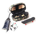 Tangrenshop Camo Fingerboard Storage Bag Zipper Stash Tote Carry Case for Finger Skate Board.
