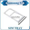 Samsung Galaxy S7 Dual Sim Jacket Sim Tray Sim Slot Sim Door & Micro SD Tray Jacket For Samsung Galaxy S7 - Silver. 