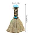 Magic Witch Wicca Altar Broom Witchcraft Accessories Crystal Point Wand Gemstone Feather For Cleansing Healing Decor. 