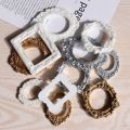 Multi-purpose DIY Resin Photo Frame Rustic 3D Mini Mirror Props Miniature Mirror Small Model Phone Shell Material. 