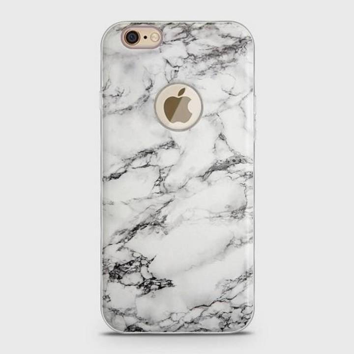 iPhone 6s Cover - SkinLee HQ Supreme Case (Soft) With Logo - Trendy White Marble - SKINLEE-334-1-5-6