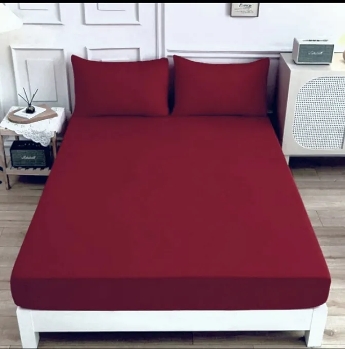Jersey%20Fitted%20Bed%20Sheet%20With%20Pillow%20Covers%20-%20Image%204