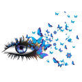 Wall Decal Glossy Vivid DIY Girl Eye-Shaped Butterfly Stickers. 