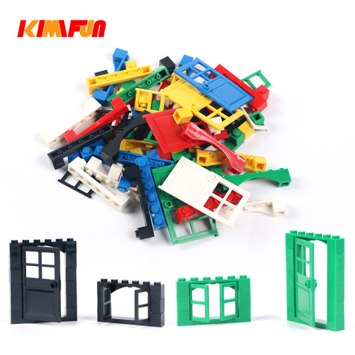 102pcs Door Window Brick DIY House Building Blocks Bricks Toys City Architect For Child Educational compatible with Lego