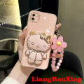 Casing SAMSUNG A03 5g phone case Softcase Electroplated silicone shockproof Protector Smooth Protective Bumper Cover new design for girl with holder back cover DDHK02. 