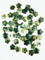 40grams Green Marble Textured Flower Acrylic Plastic Beads, 14mm, for Jewelry Making and DIY Crafts. 