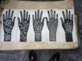 Mehndi Stickers, mehandi stencils for most beautiful girls hands pair. 