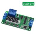 TZT CE030 DC 5V 12V 24V Multifunction Delay Relay Time Switch Turn on/off PLC Module. 