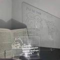 Transparent acrylic note board, small size, portable, simple. 