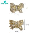 Green Home Bow Nail Charm Exquisite Shape Nail Accessories Sparkling Manicure Bow Charm. 