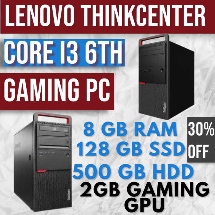 LENOVO M 700 TOWER, CORE I3 6TH, 8GB RAM, 128 GB SSD, 500GB HDD, 2GB GRAPHIC CARD