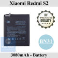 Xiaomi Redmi S2 Battery BN31 Replacement Premium Quality 3080mAh For Xiaomi Redmi S2. 
