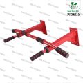 Imported Design Iron Gym bar Chin up Bar Pull Up Bar Wall Mount Bracket All Free Screw with 4 Soft Gripper Home Gym Exercise Red. 