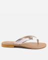 White Faux Leather Starfish V-Strap For Women - STA-02. 