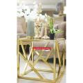 Golden Leafing Aero Side Table. 