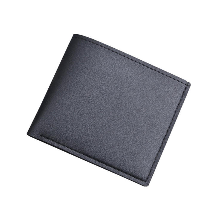 Thin design Leather wallet  Small Black color Men's wallet Vintage style Pu leather  holder for  use Business professionals Travel accessory Gift for men Minimalist lifestyle