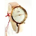 Noble Ladies Fashion Watch Butterfly Dial Leather Strap Casual Watch For  Girls Women. 