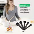 High Quality Black Plastic 10 Pcs Kitchen Measuring Spoons Cups Spoon Baking Coffee Tablespoon Teaspoon Measuring Set Tools Kitchen Scales Measuring Cup And Spoon Coffee Sugar Scoop Cooking Tool Baking Accessories. 