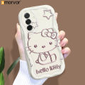 AMORVOR for Samsung A36 A56 5G Back Cover Hello Kitty Wavy Cream Texture Edge Soft Silicone Phone Case. 