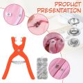 Press Studs Tool | Easy DIY Clothing Sewing Button Installation Tool  | Button  Installation Tool for Indoor and Outdoor | Metal Snap Button Fastener Kit with Press Pliers Tool for DIY Sewing | Hand Tool Set for Tailors, Garment Accessories Making. 