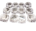 Artisan - Calligraphy Ink Pot Jar 1 Set-12Pcs Clear Transparent Round Jars/Box Organizers Containers Calligraphy Ink. 